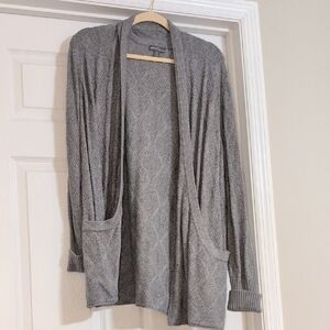 Market & Spruce Textured Gray Cardigan